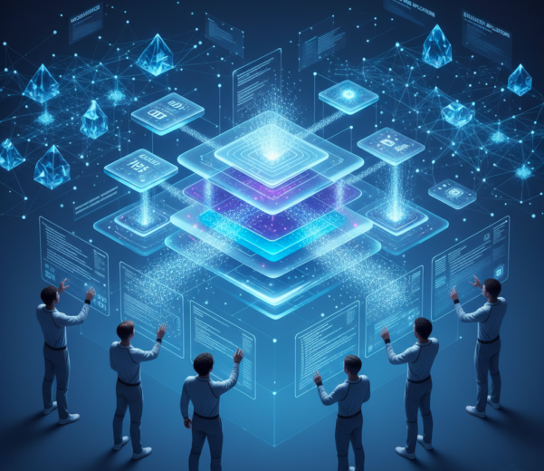 Architettura software moderna con AI Coding per sviluppo applicazioni web e desktop enterprise