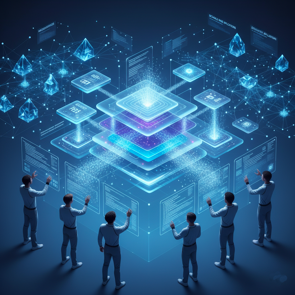 Architettura software moderna con AI Coding per sviluppo applicazioni web e desktop enterprise